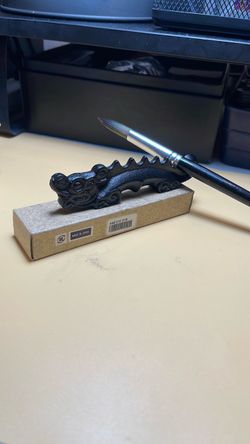 Calligraphy Dragon Brush Pen Holder Bunchin Iron Heavy