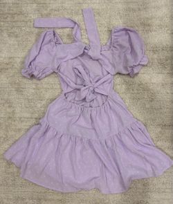Lavender Puff Sleeve Mini Dress size XS