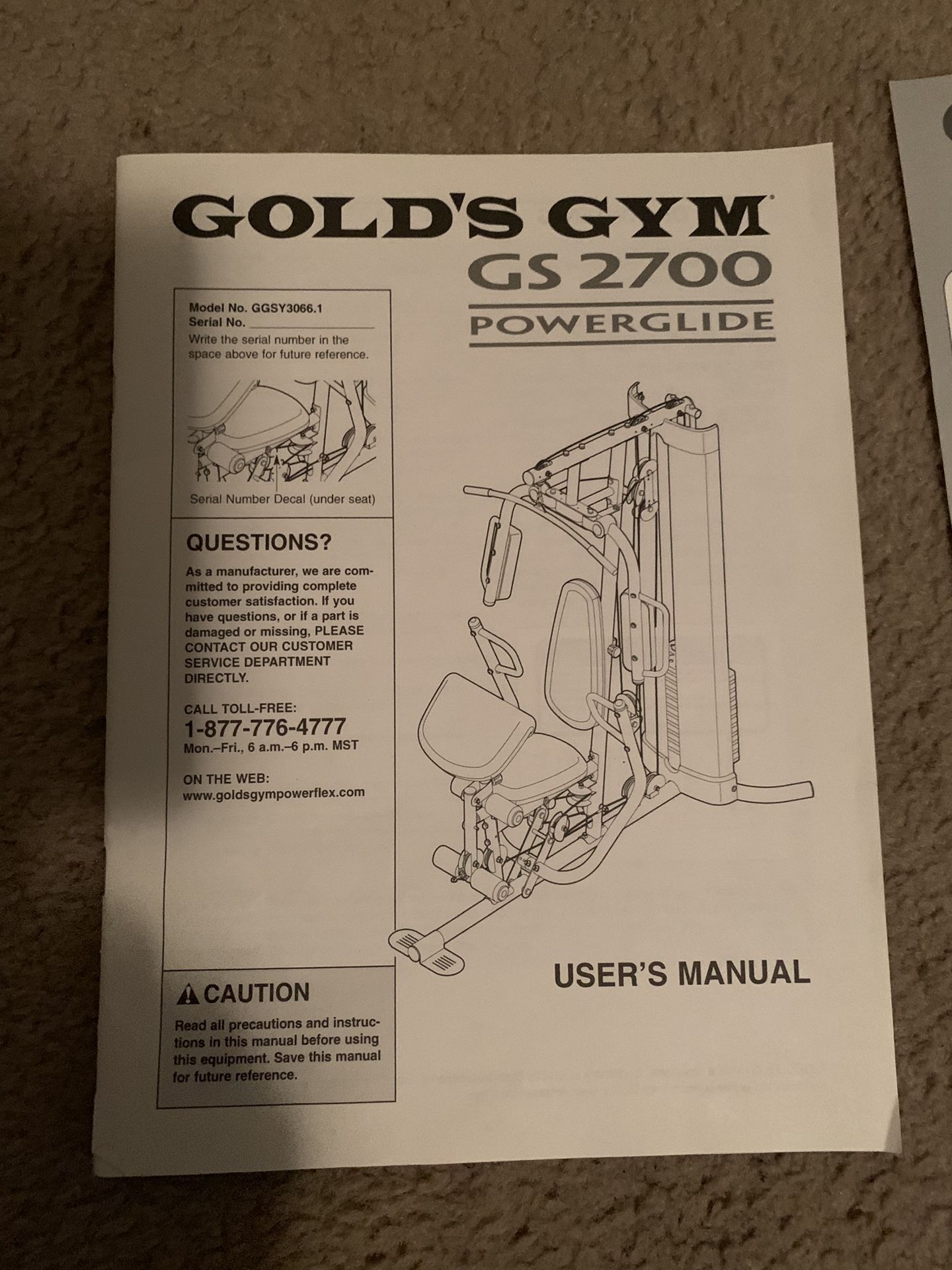 Gold s Gym Power Series Home Gym GS2700 Powerglide for Sale in