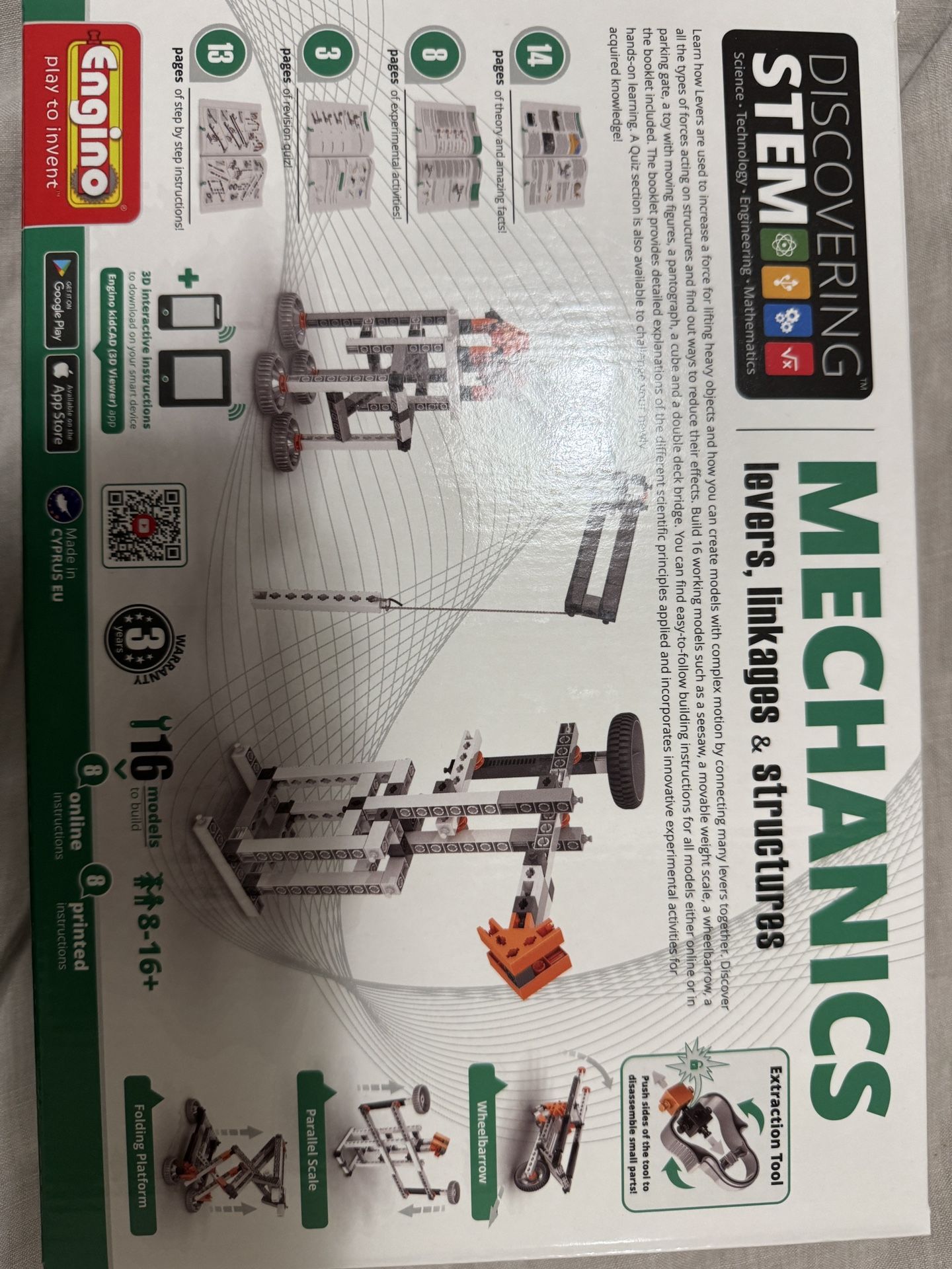 13 NEW - Engino STEM Toys, Mechanics: Levers, Linkages & Structures