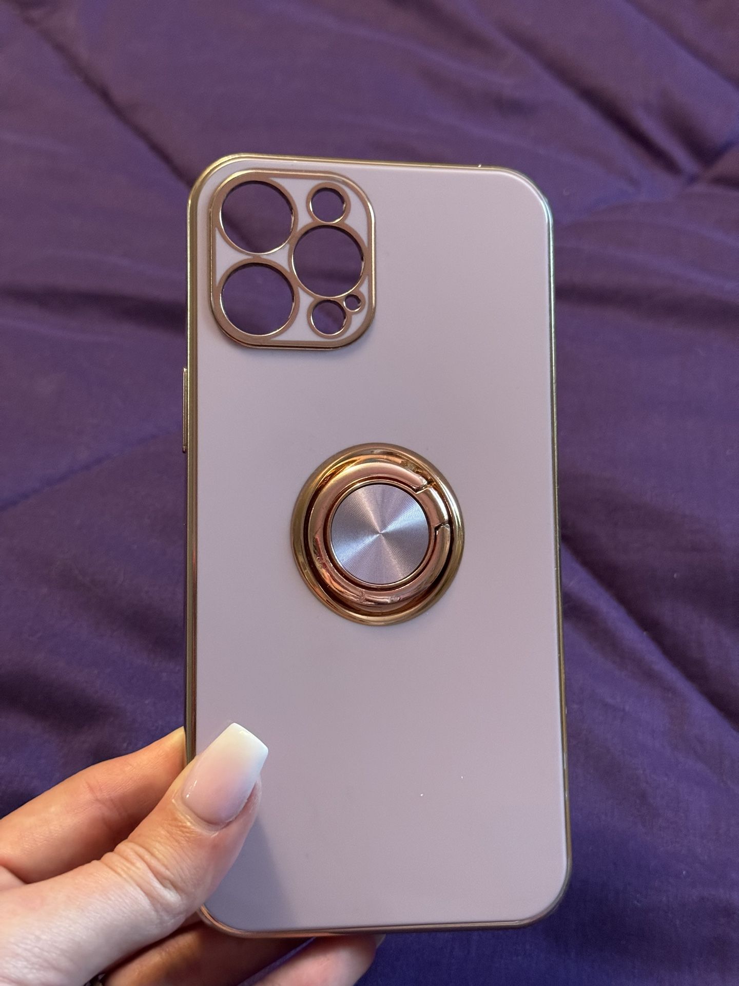 Light Purple And Gold iPhone 12 Pro Max Case