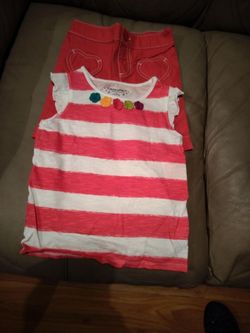 Girl's striped top and shorts- size 4T