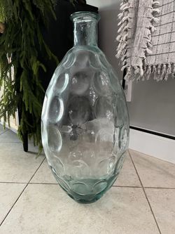 Tall Glass Decorative Vase 