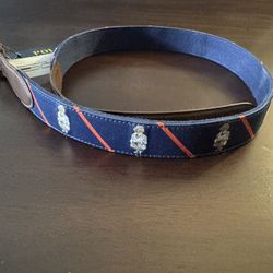 Polo Bear Leather-Trim Belt *New With Tags* Polo Ralph Lauren