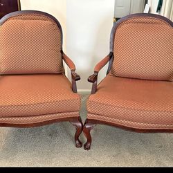 Set Of 2 Armchairs  Wide  Excellent Condition 