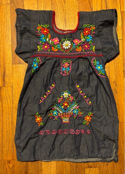 Embroidered Mexican Dress For ages 4-5