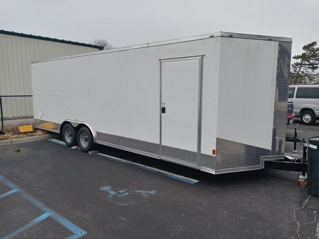 8.5x24ft Enclosed Vnose Trailer Brand New Car Truck Motorcycle Bike ATV SXS RZR SXS Moving Traveling Storage Cargo