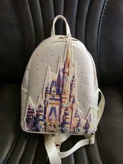 DISNEY LOUNGEFLY CINDERELLA'S CASTLE 50TH ANNIVERSARY SPECIAL EDITION MINI BACKPACK