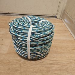 1/2" × 150' Arborist Tree Rope 16 Strand Braid Polyester Rope Rigging Rope Color Green And Whit 