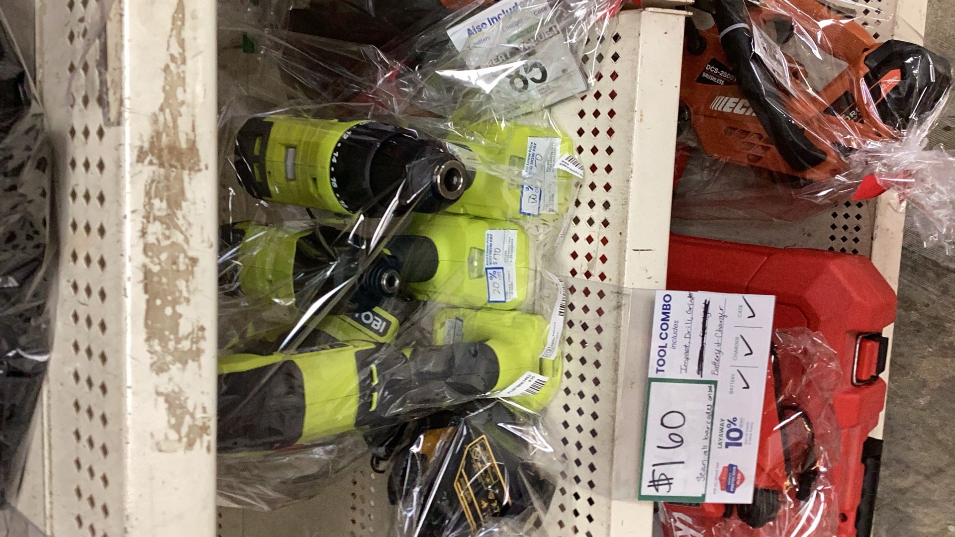 Ryobi Tool Bundle With Impact, Drill,grinder, Battery And Charger