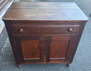 Antique Wooden Washstand Cabinet