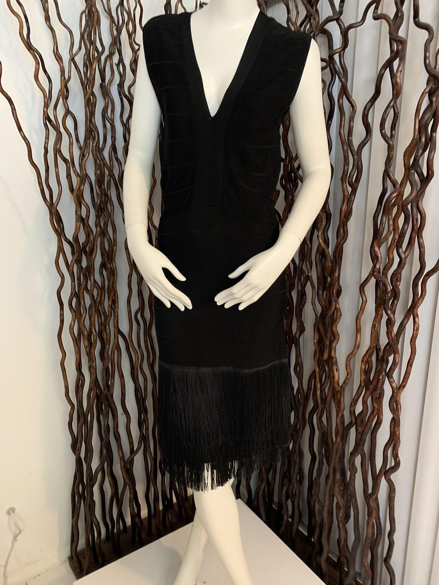 New Venus very Sexy Fringe Plunge Neckline Dress