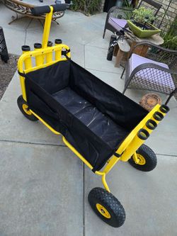 Folding Fishing/Crabbing Wagon & Large Sand Crab Rake