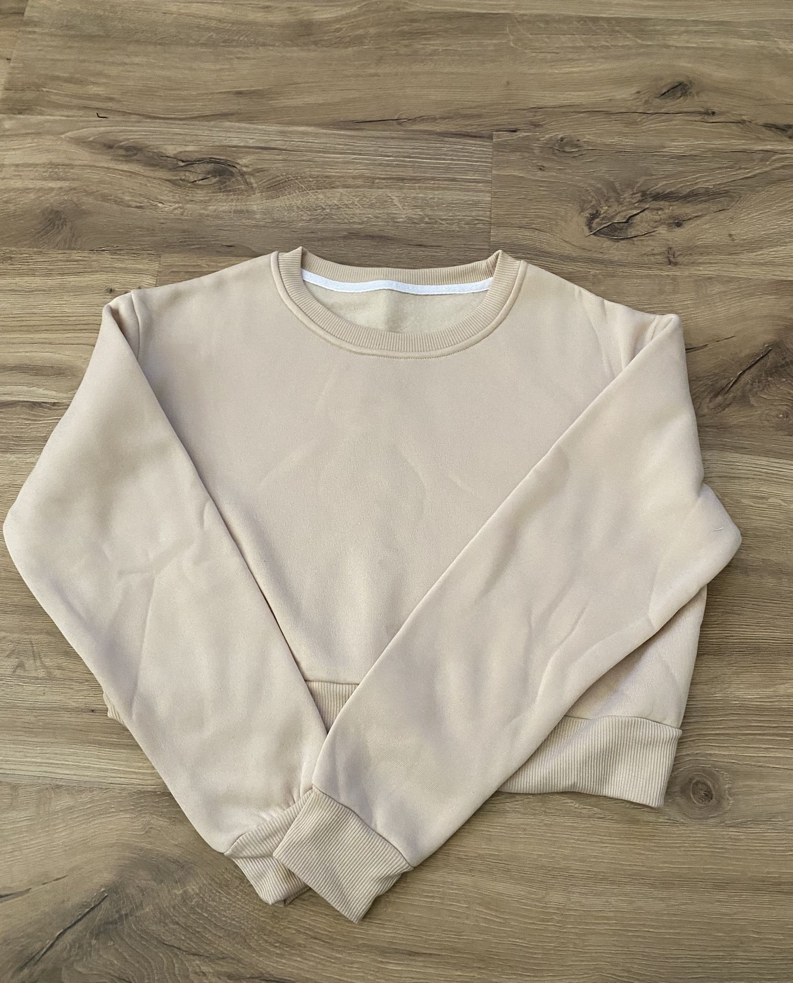 SHEIN Crew Neck Sweatshirt Cropped
