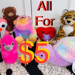 $5 For All Big Bundle of Cute plushies in great condition