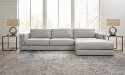 Ashley Furniture Amiata 2-Piece contemporary Sectional Sofa – Glacier Gray