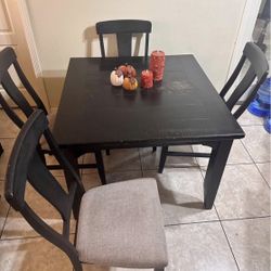 Wood Dining Table with 4 Chairs - Great Condition