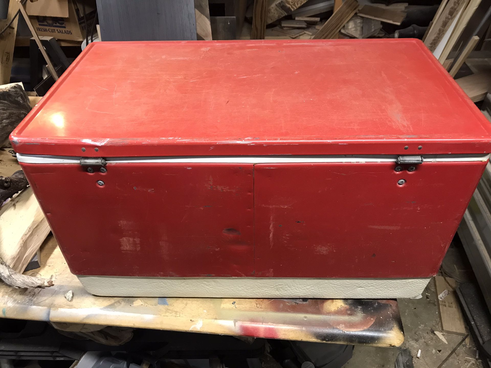 Red Vintage Colman cooler