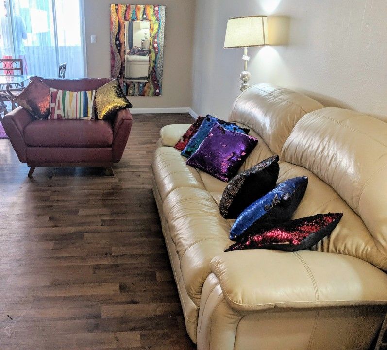 White Leather Couch