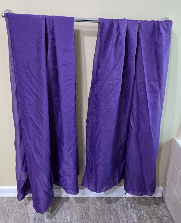 BRAND NEW 💜 PURPLE PAIR OF WINDOW SHEERS
