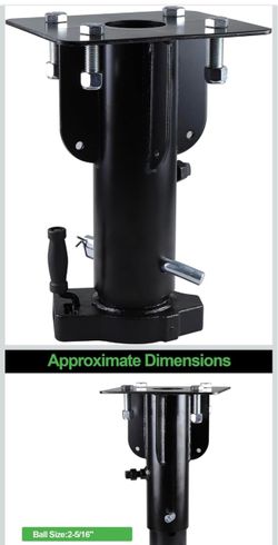 15"-21" 5th Wheel to Gooseneck Adapter Hitch, 30000LBS Capacity 2-5/16" Ball, 15"-21" Adjustable Height, Gooseneck Adapter for RV and Trailer Towing