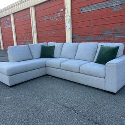 Living Spaces Gray Sectional Sofa Couch