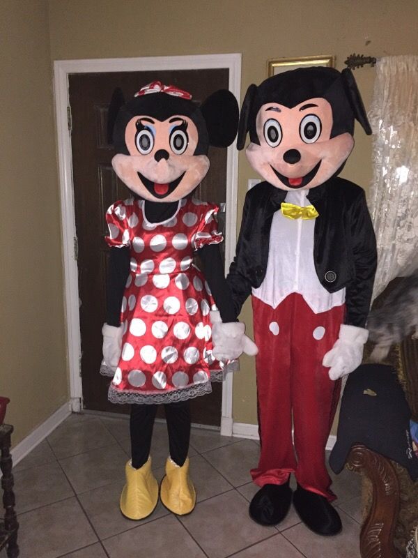 Couple mickey and minnie memorex costumes