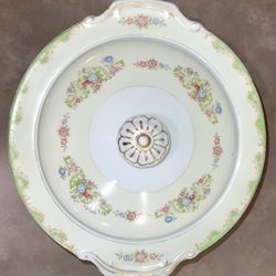 ✨Mira China 40-50s Vintage Serving Bowl & Lid Floral w Gilt Trim Occupied Japan