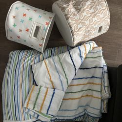 Twin Comforter With Storage Bins 