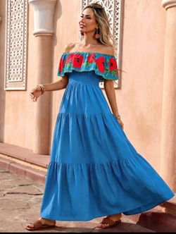 Hermoso Vestido estilo  Mexicano