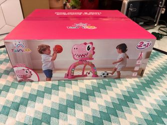 TWINKOO new toddler basketball hoop/soccer goal W sound/lights/sound