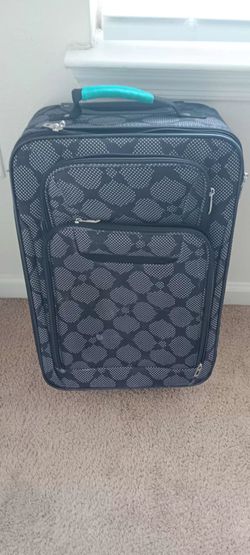 Black and Gray Carry On Luggage 2 Wheels