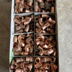 3/4” Copper Fitting Trays, Fully Stocked Sweat Fittings. 1.50 Per Fitting Kit, Full Kit Only.