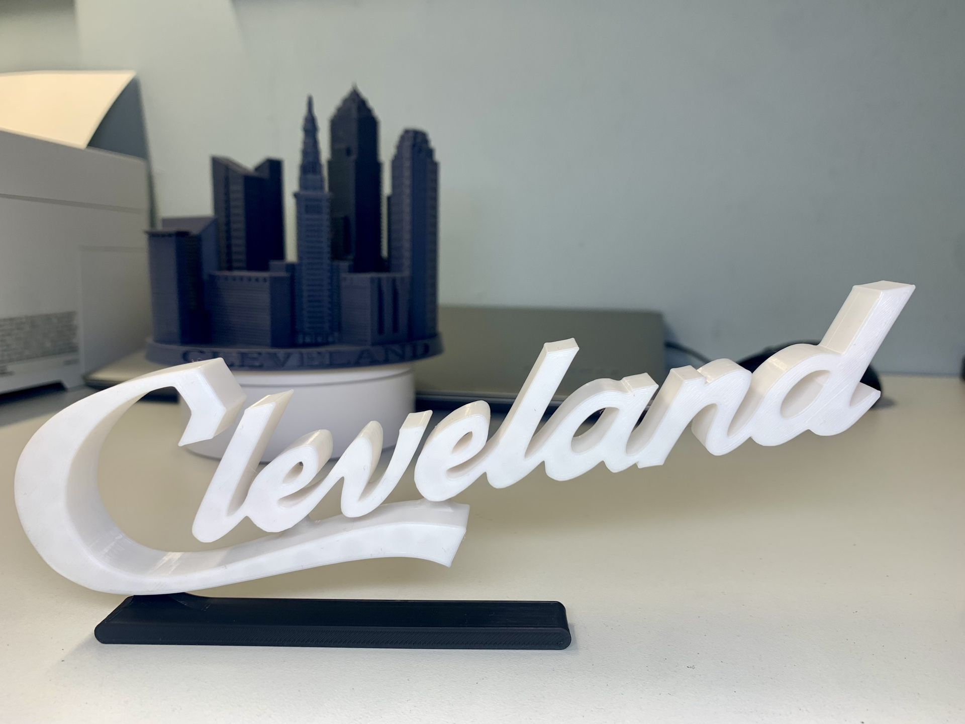 Cleveland Script Desktop Version, Shelf Decoration, Collectible Souvenir