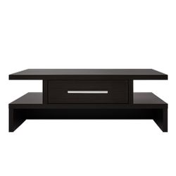 Modern Espresso Coffee Table – 4 ft Long