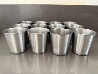 Set of 12 Stainless Steel Shot Cups 5oz