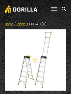 Gorilla 14 FT aluminum 2-in-1 extension ladder new