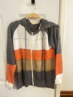 Women’s Color block Sweater Hoodie New Size S