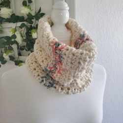 Neck warmer, scarf, fashionable, Crochet, handmade, cowl.  