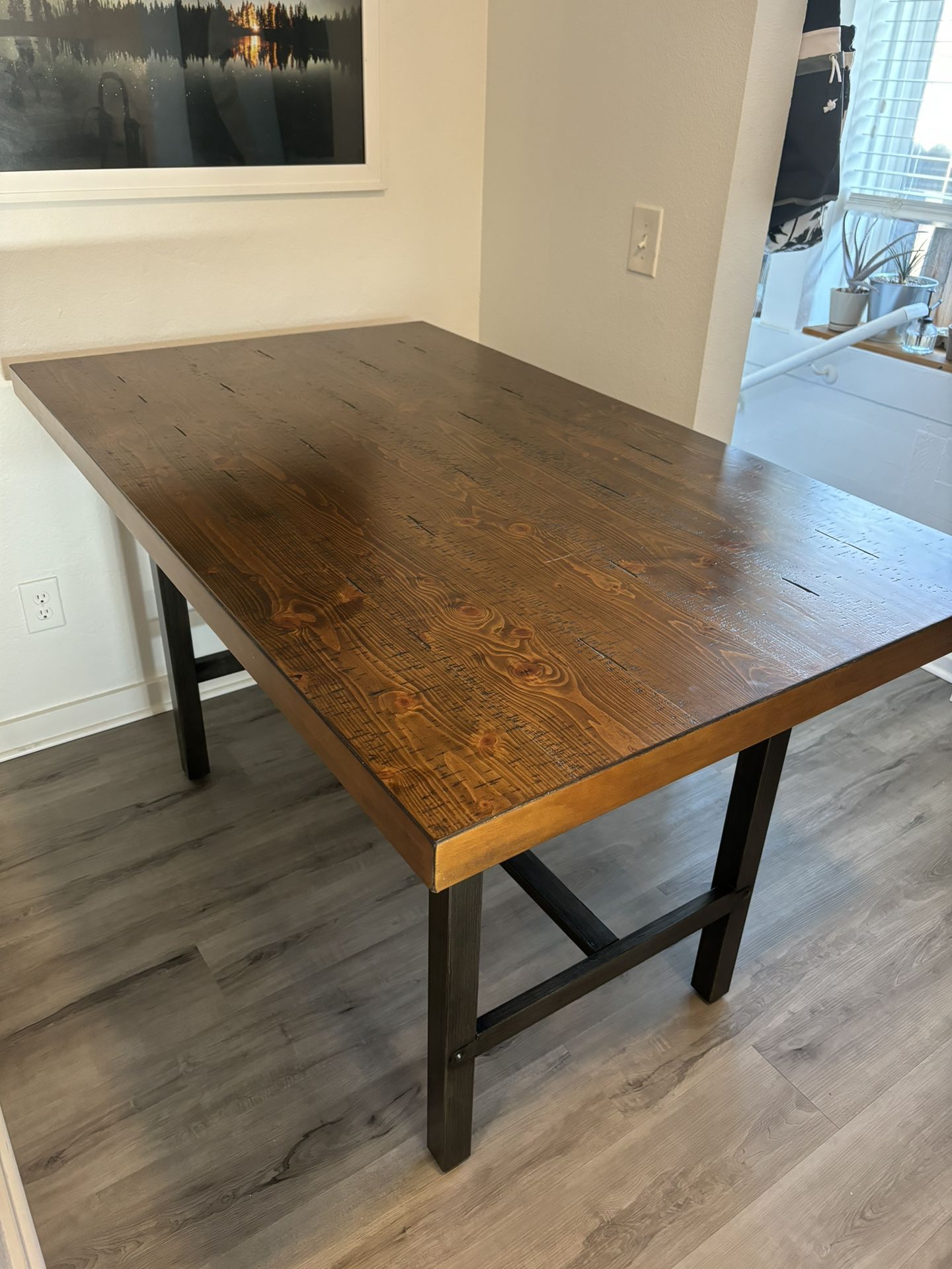 Counter Height Wood Kitchen Table