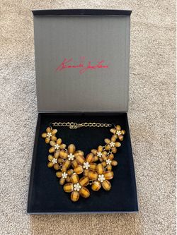 Kenneth JayLane Flower bib necklace