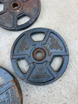 Golds Gym Standard barbell weights (NOT Olympic)