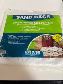 NEW Halsted Sand Bags 25-Pack (15"x27") • Cash Only • Opa-locka Pickup