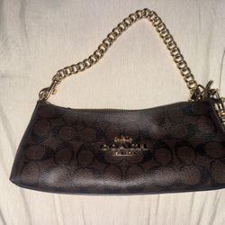 Brown Coach Shoulder Purse