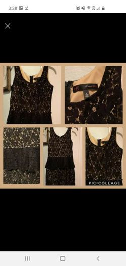 Black floral women's small dress