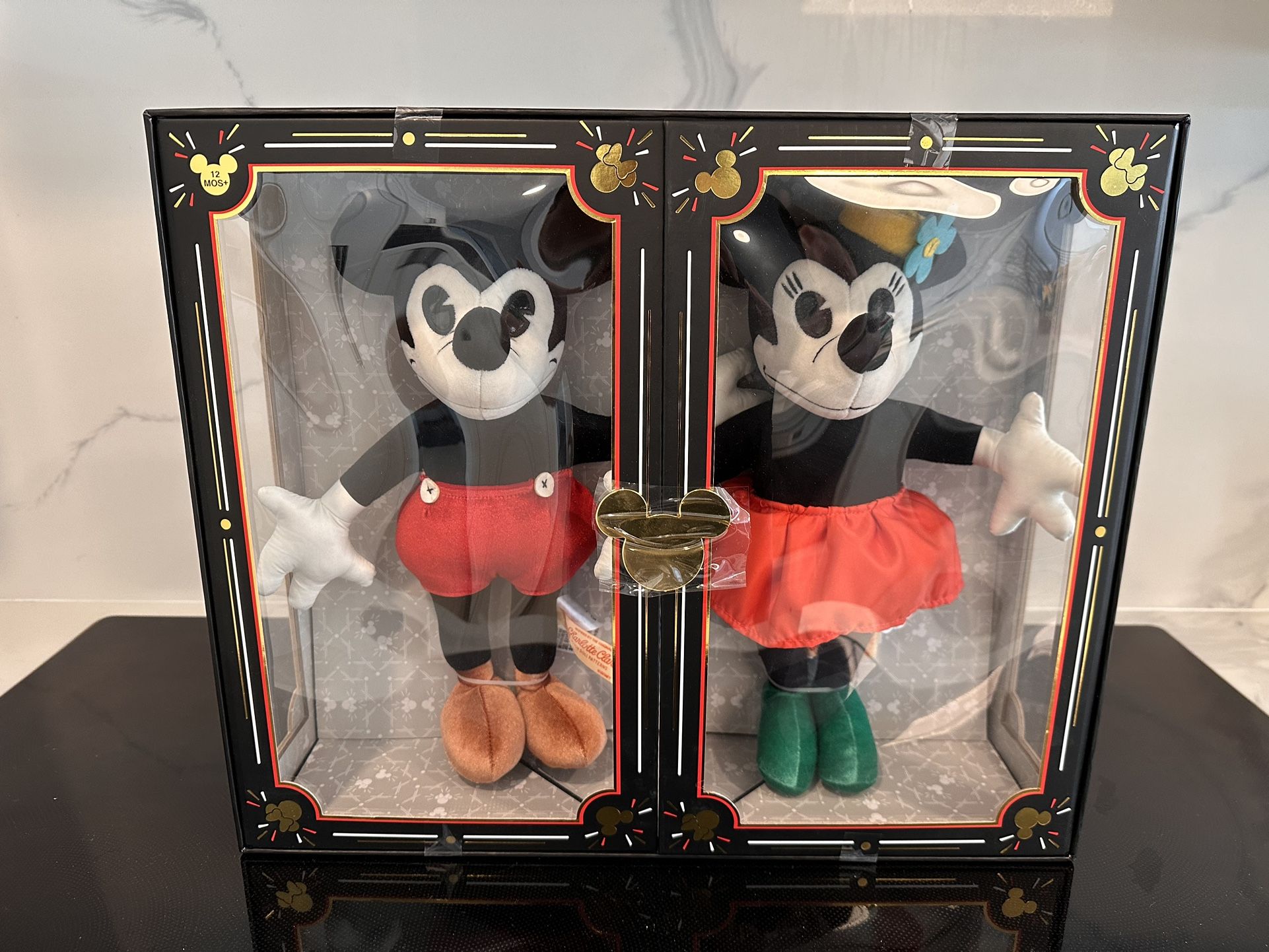 Vintage Disney Mickey & Minnie Retro Plush 90th Anniversary Boxed Set