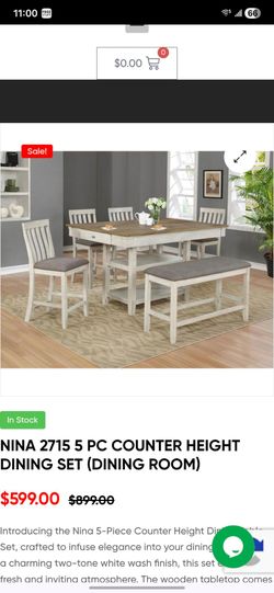 Dining table and chairs