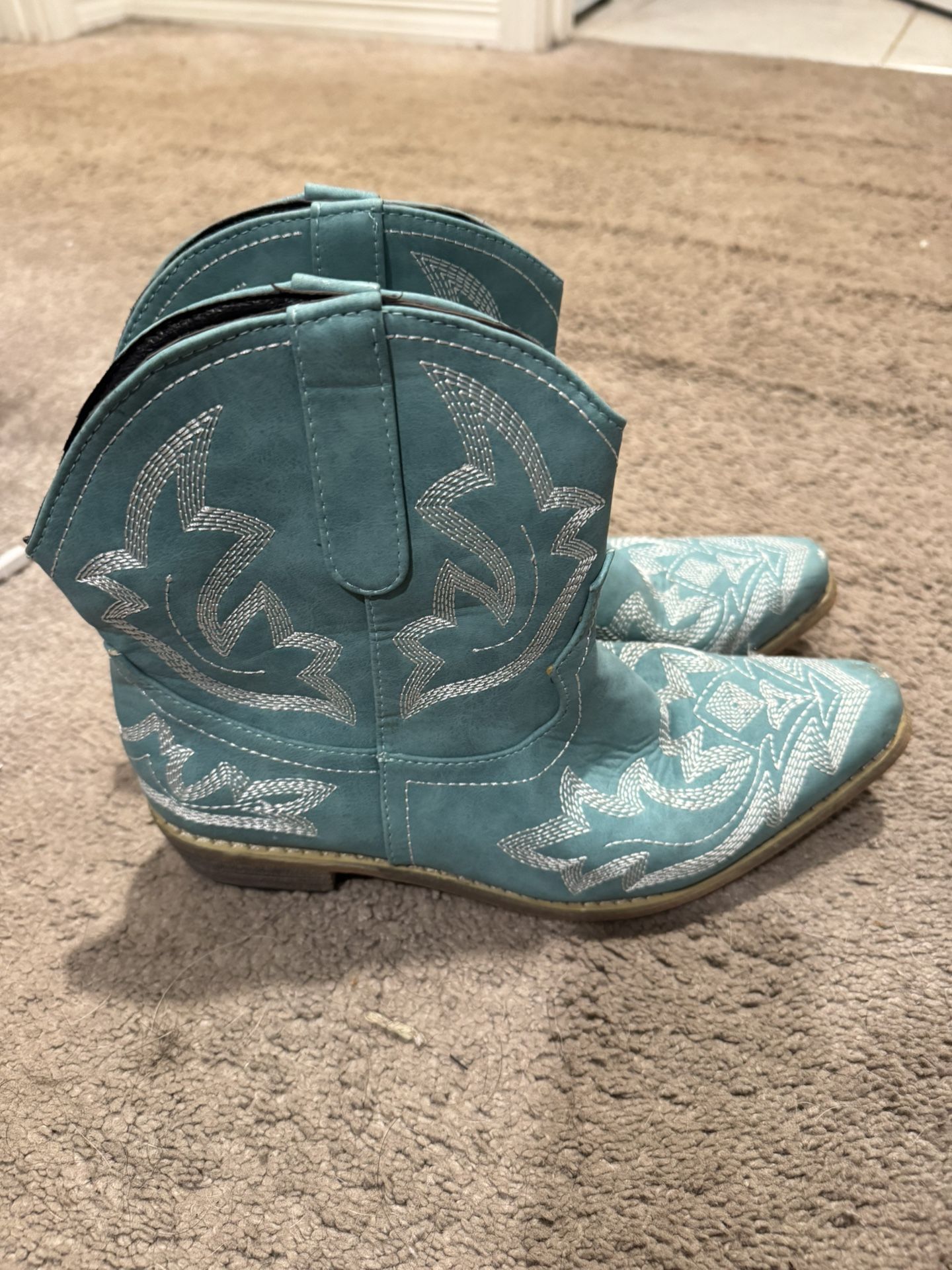 Teal Ankle Boots 