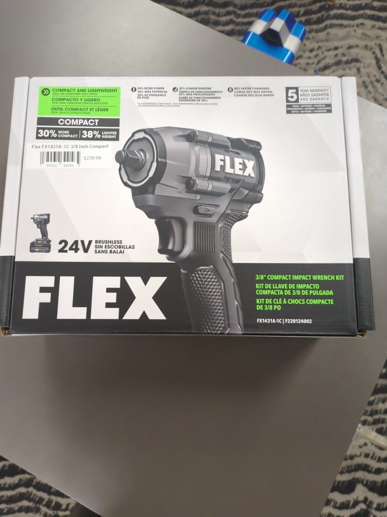 Flex FX1431A-1C 3/8 Inch Compact Impact Wrench Kit
