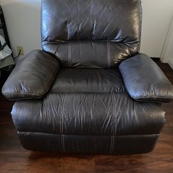 Leather recliner chair